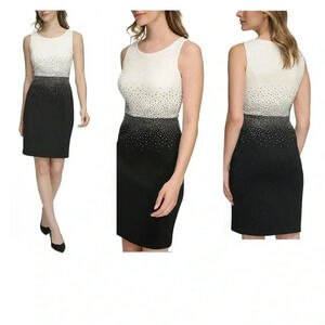 Calvin Klein Rhinestones Embellished Dress Size 6